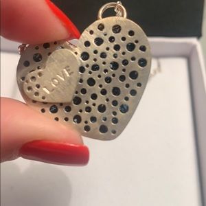 Designer Jessica Hicks Silver Heart Necklace